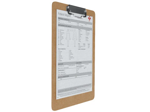 Medical Report Clipboard 3D Model