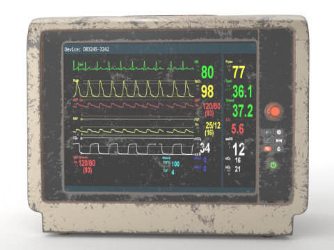 Abandoned Patient Monitor 3D Модель