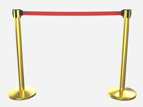 Stanchion with Retractable Belt 3D Model