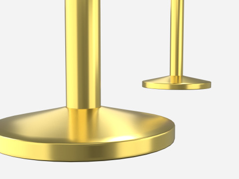 Stanchion with Retractable Belt 3D 모델