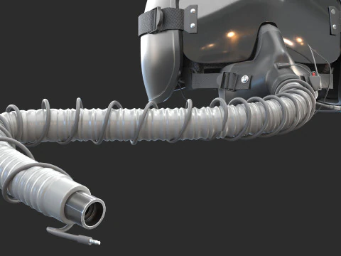 ऑक्सीजन मास्क के साथ फाइटर जेट पायलट हेलमेट 3D मॉडल