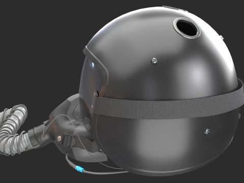 ऑक्सीजन मास्क के साथ फाइटर जेट पायलट हेलमेट 3D मॉडल