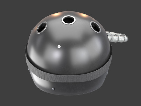 Fighter Jet Pilot Helmet with Oxygen Mask 3D Model