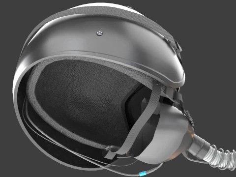 ऑक्सीजन मास्क के साथ फाइटर जेट पायलट हेलमेट 3D मॉडल