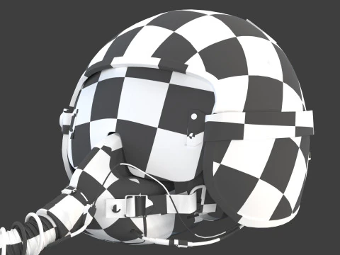 ऑक्सीजन मास्क के साथ फाइटर जेट पायलट हेलमेट 3D मॉडल