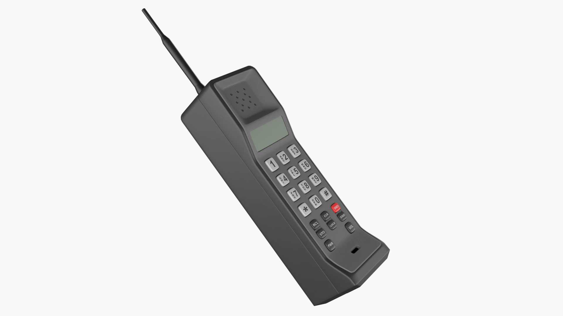 Retro Brick Cell Phone 3D Model .c4d .max .obj .3ds .fbx .stl .blend 