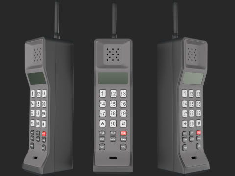 Retro Brick Cell Phone Modelo 3D