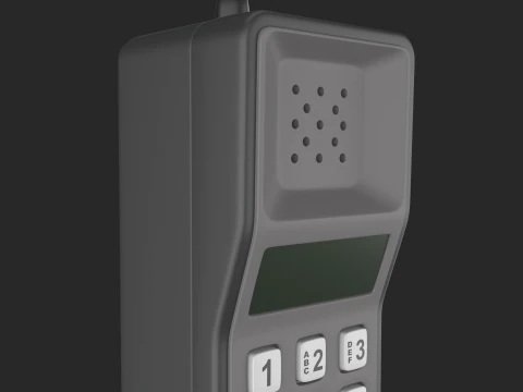 Retro Brick Cell Phone 3D Model