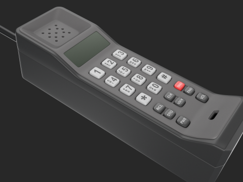 Retro Brick Cell Phone Modelo 3D