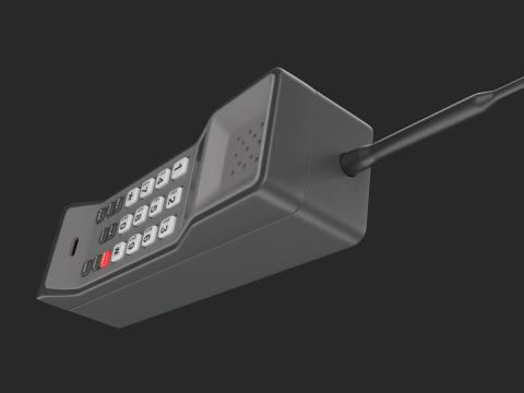 Retro Brick Cell Phone Modelo 3D