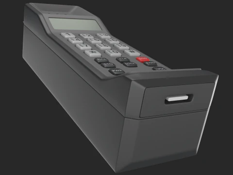 Retro Brick Cell Phone 3D Model