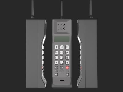 Retro Brick Cell Phone Modelo 3D
