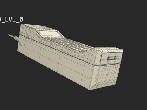 Retro Brick Cell Phone 3D Model