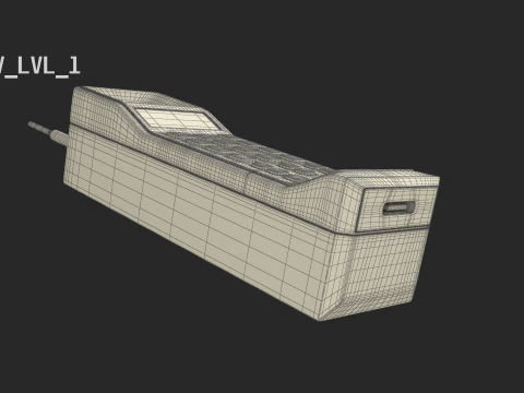 Retro Brick Cell Phone 3D Model