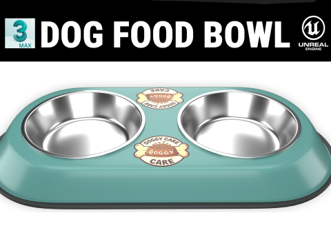 Dog Food and Water Bowl Modelo 3D