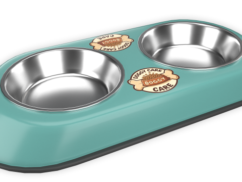 Dog Food and Water Bowl Modèle 3D