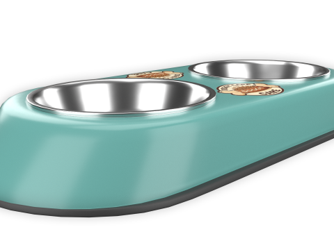 Dog Food and Water Bowl Modèle 3D