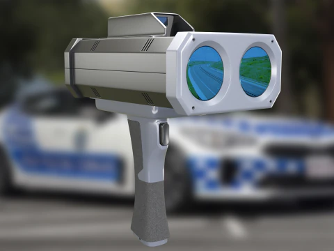 LIDAR Police SpeedGun 3D Model