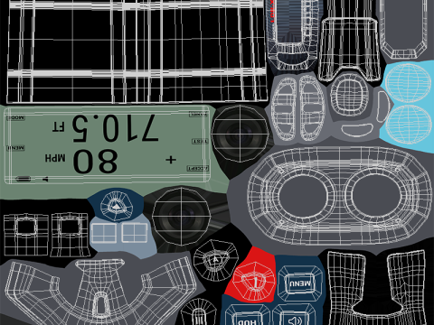 Pistola veloce della polizia LIDAR Modello 3D