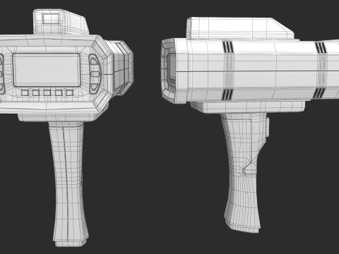 LIDAR Police SpeedGun 3D Model