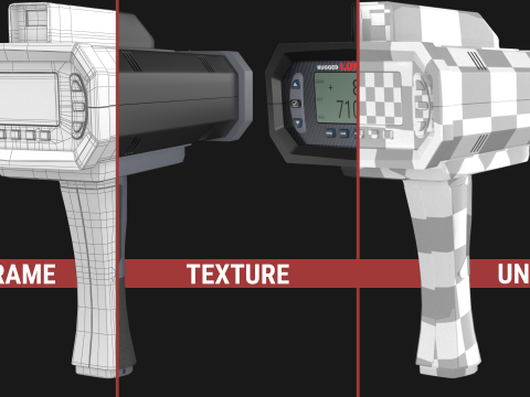 Pistola veloce della polizia LIDAR Modello 3D