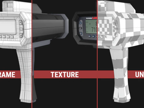 LIDAR Police SpeedGun 3D Model