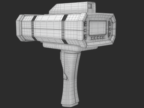 Pistola veloce della polizia LIDAR Modello 3D