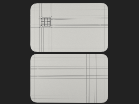 Generic Credit Card Mockup Modelo 3D