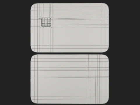 Generic Credit Card Mockup 3D Model