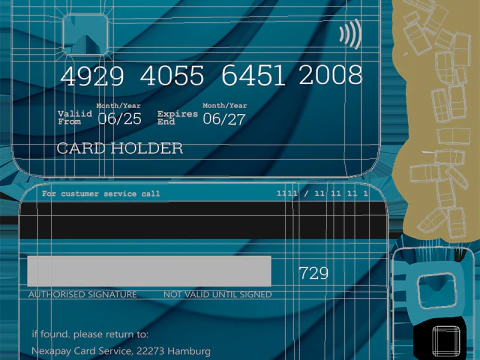 Generic Credit Card Mockup 3D Model
