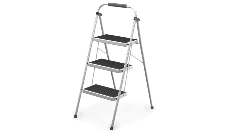 3 Step Folding Ladder 3D Modell .c4d .max .obj .3ds .fbx .stl .blend