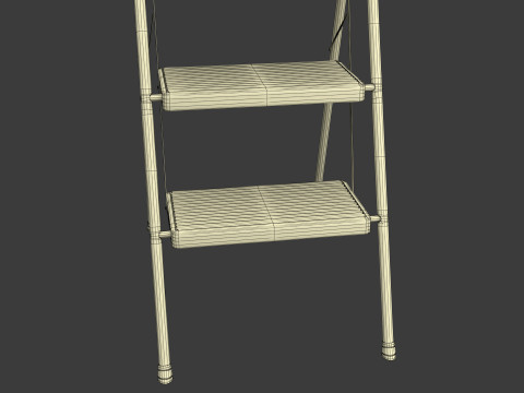 3 Step Folding Ladder 3D Modell