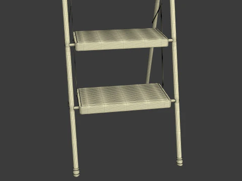 3 Step Folding Ladder 3D Model