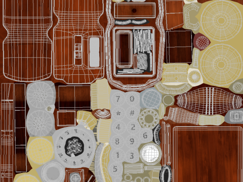 Vintage Rotary Wall Phone 3Dモデル
