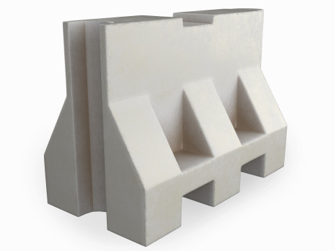 Old Plastic Road Barricade 3Dモデル