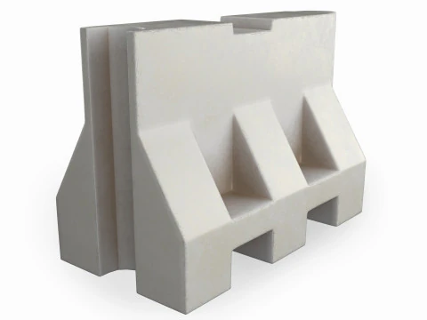 Old Plastic Road Barricade 3D Model
