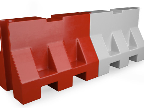 Plastic Road Barricade 3D Модель