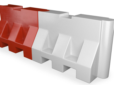 Plastic Road Barricade Model 3D