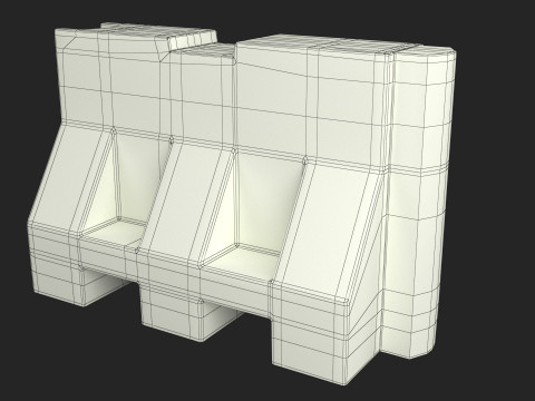 Plastic Road Barricade Model 3D