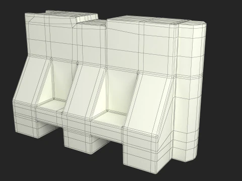 Plastic Road Barricade 3D Model