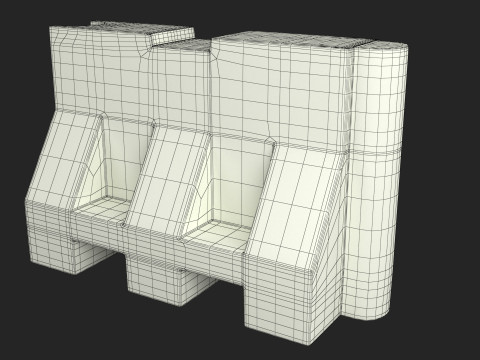 Plastic Road Barricade Model 3D