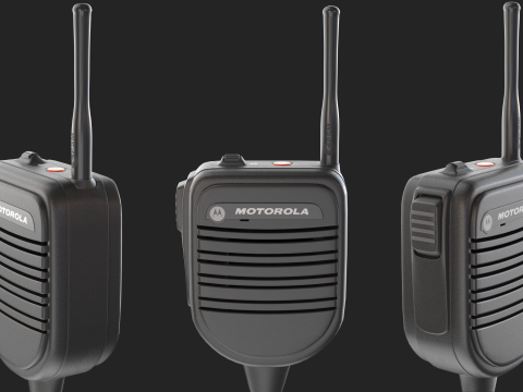 Motorola PSM Radio Mic 3D 모델