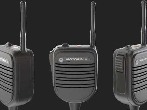 Motorola PSM Radio Mic 3D Model