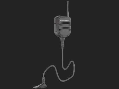 Motorola PSM Radio Mic 3D Model