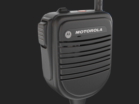 Motorola PSM Radio Mic 3D 모델