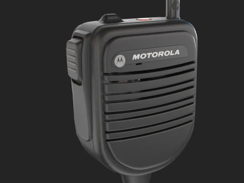Motorola PSM Radio Mic 3D Model