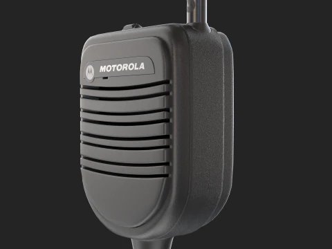 Motorola PSM Radio Mic 3D Model
