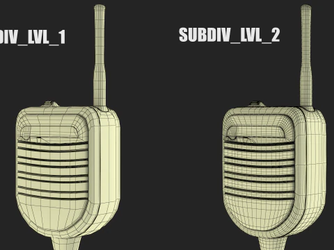 Motorola PSM Radio Mic 3D Model