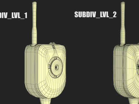 Motorola PSM Radio Mic 3D 모델