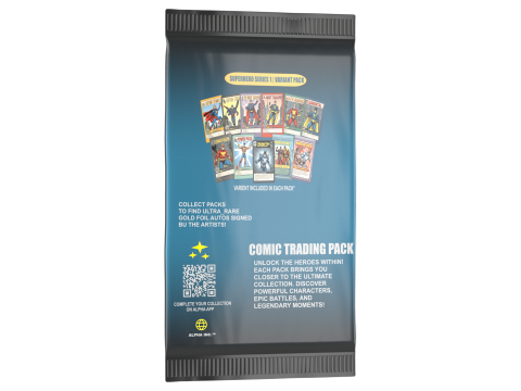 Superhero Trading Card Booster Pack 3D मॉडल